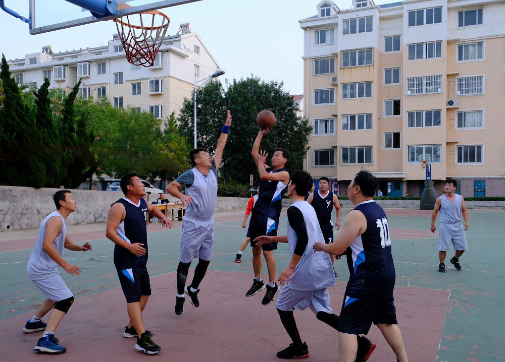 Outdoor basketball game, play basketball, Basketball sport poster
