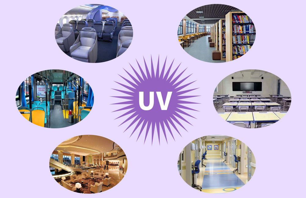 UV lamp application scenarios，
UV disinfection in public places