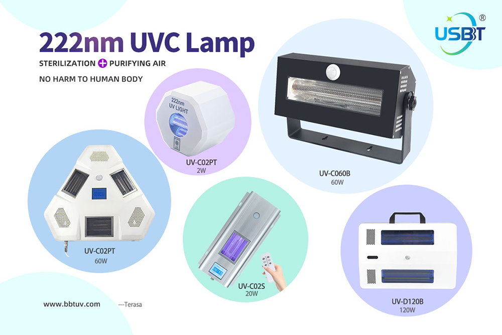 222nm UVC lamp, uv light,
UV  germicidal ligth